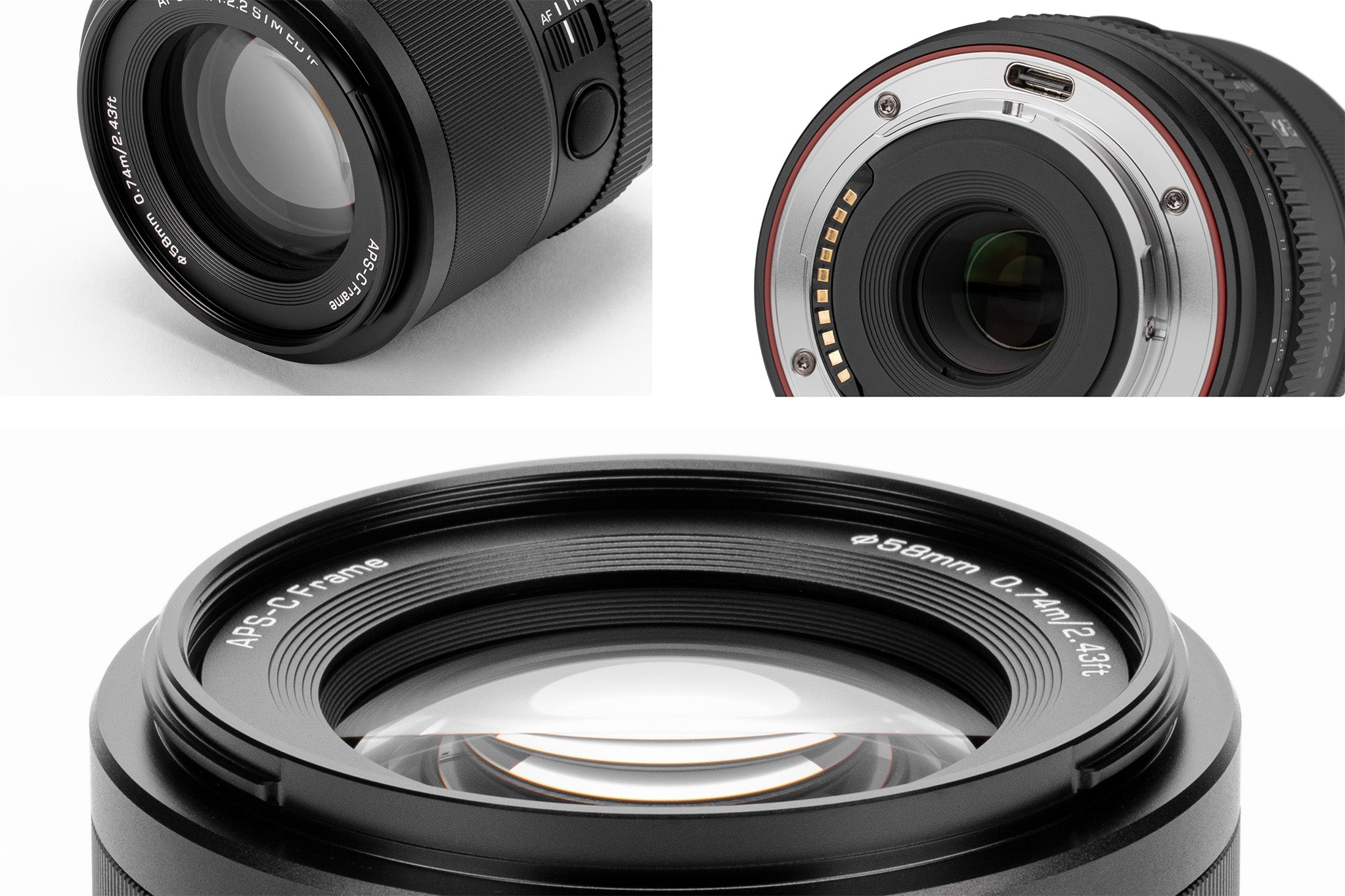 A Viltrox AF 90 mm F2,2 E optikai részlete