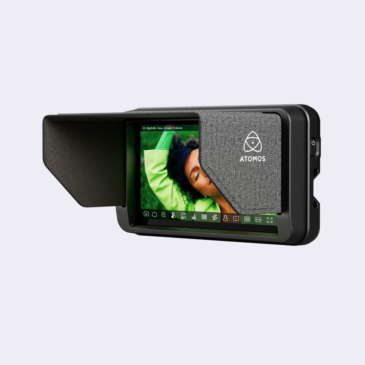 Atomos napellenző Shinobi II monitorra szerelve