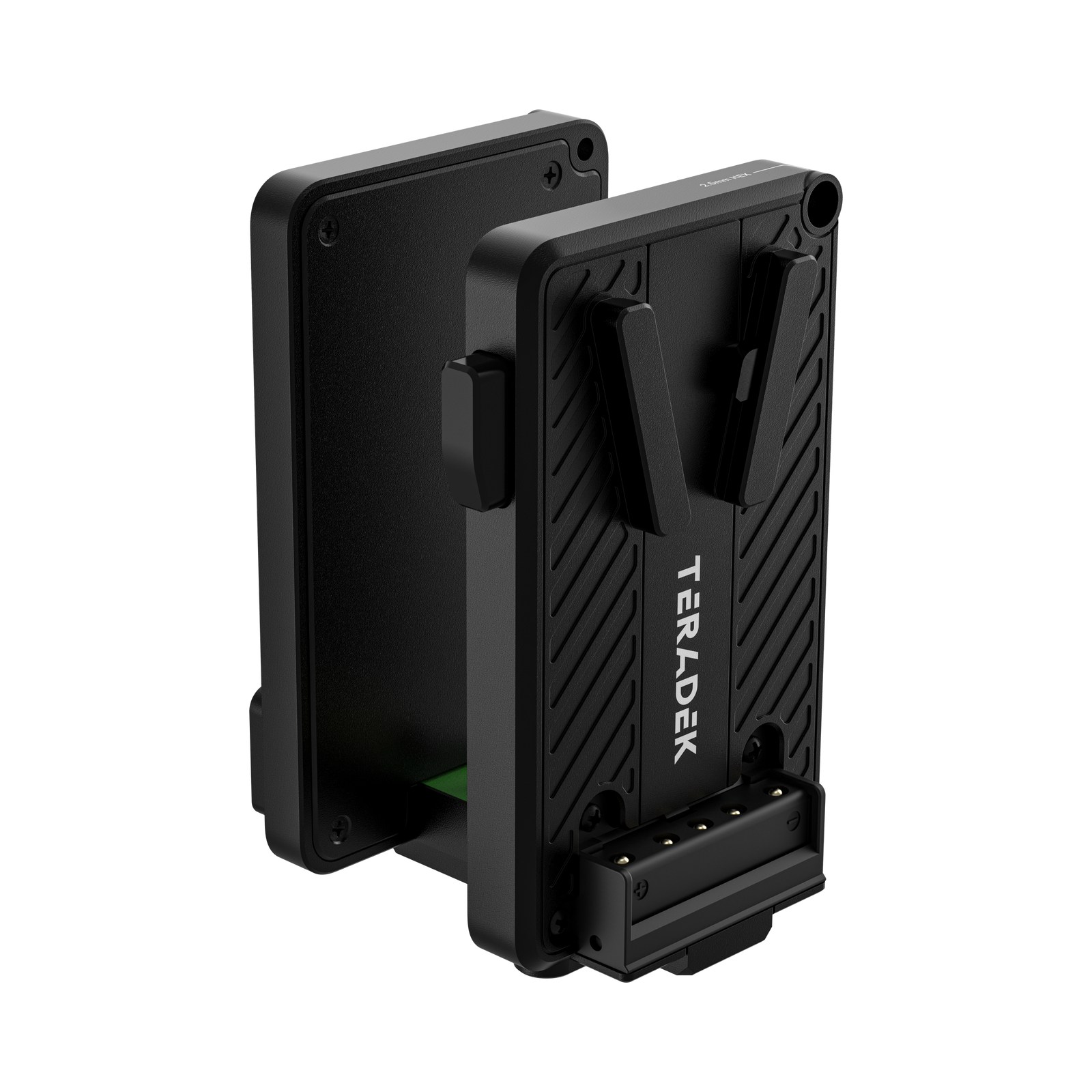 Teradek Bolt 7 Battery Cradle TX V-Mount elölnézetből