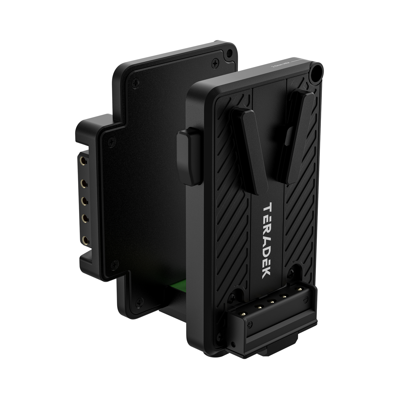 A Teradek Bolt 7 Battery Cradle RX V-Mount hátoldala smart csatlakozóval