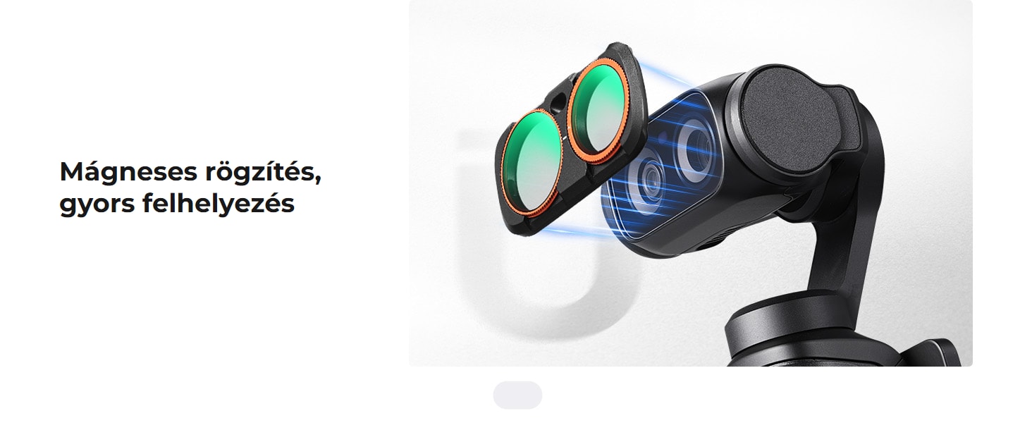K&F Concept mágneses szűrőkészlet CPL + Black Diffusion 1/4 + ND2-32 Insta360 Luna Ultra kamerához