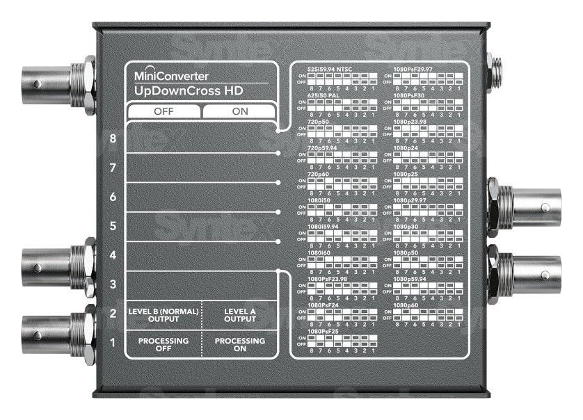 Mini Converter UpDownCross HD – Beállítás mini kapcsolókkal