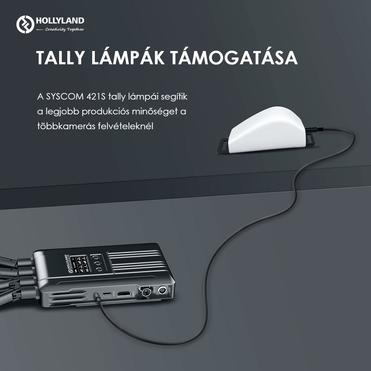 Hollyland Syscom 421S 2TX + 1RX vezeték nélküli videoátvitel – Tally egészen a kameráig