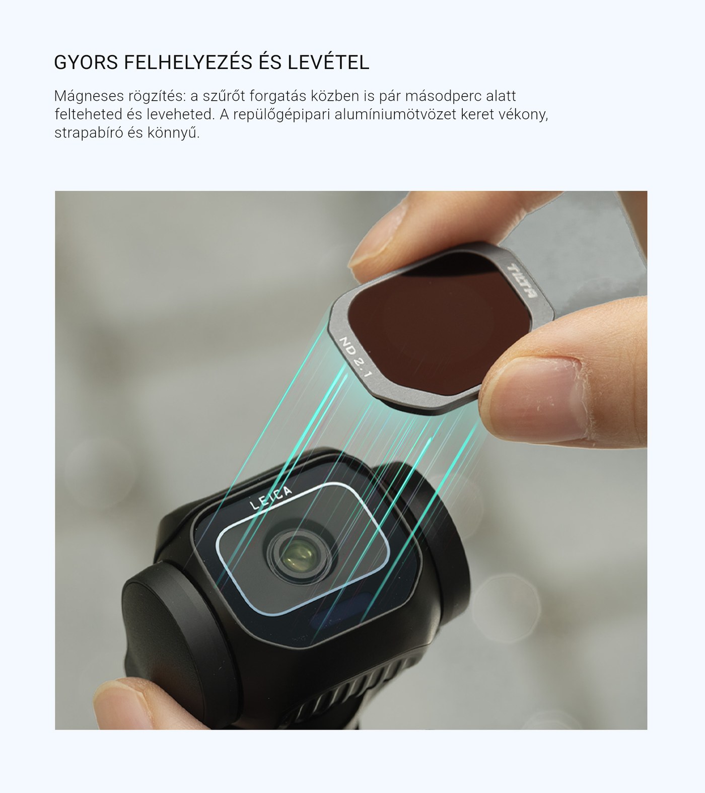Mágneses felhelyezés és levétel