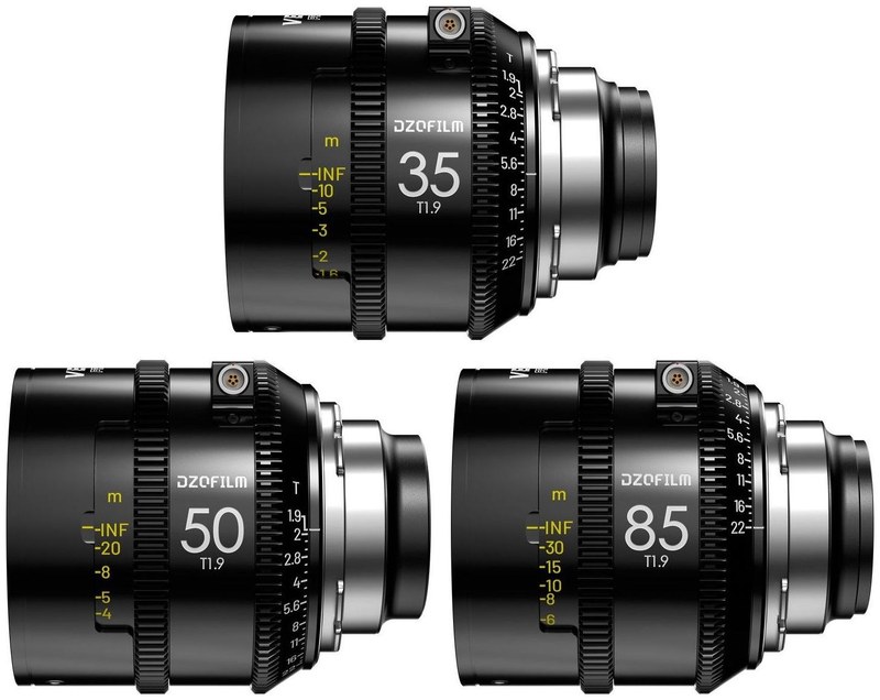 DZOFILM Vespid Prime2 – készlet 35/50/85 mm PL, metrikus