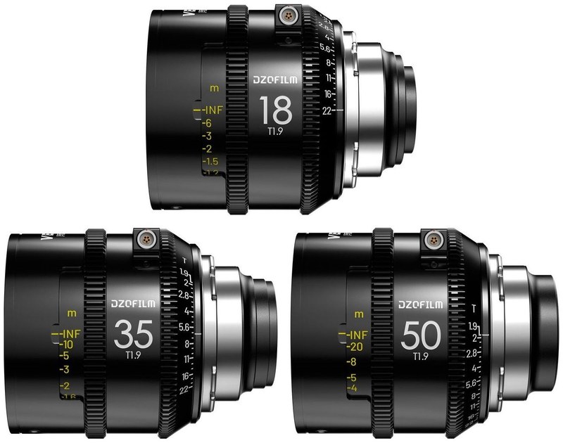 DZOFILM Vespid Prime2 – készlet 18/35/50 mm PL, metrikus