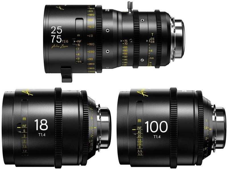 DZOFILM Arles Zoom 25–75 + Prime 18/100 mm – készlet, metrikus, fekete koffer