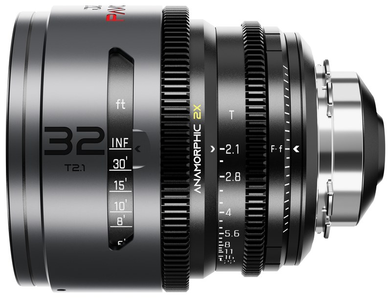 DZOFILM Pavo 32 mm T2,1 anamorf 2× – Neutral, PL/EF, lábskála