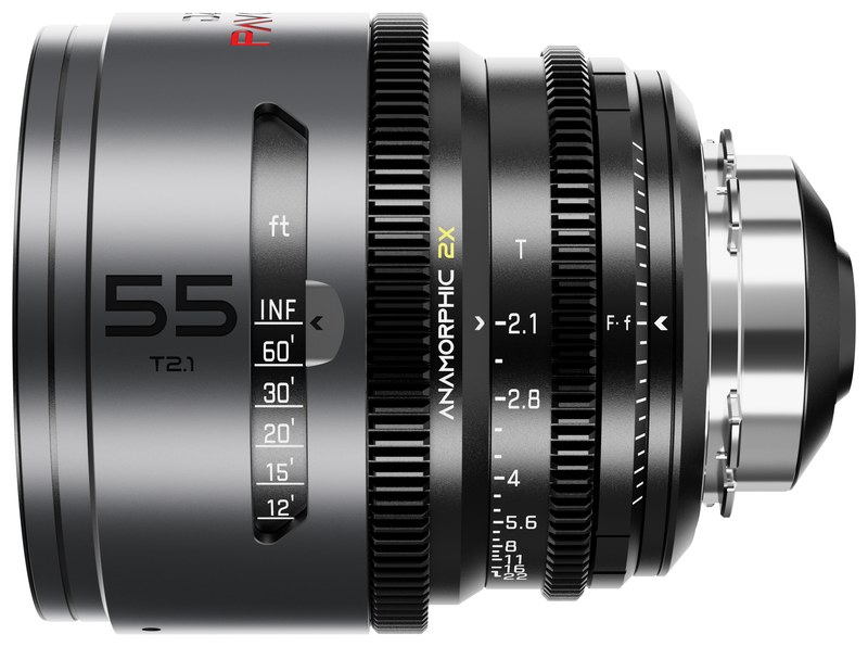 DZOFILM Pavo 55 mm T2,1 anamorf 2× – Neutral, PL/EF, lábskála