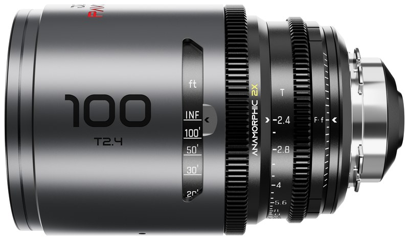 DZOFILM Pavo 100 mm T2,4 anamorf 2× – Neutral, PL/EF, lábskála