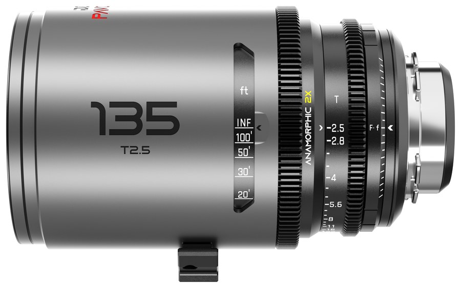 DZOFILM Pavo 135 mm T2,5 anamorf 2× – Neutral, PL/EF, lábskála – PL bajonett
