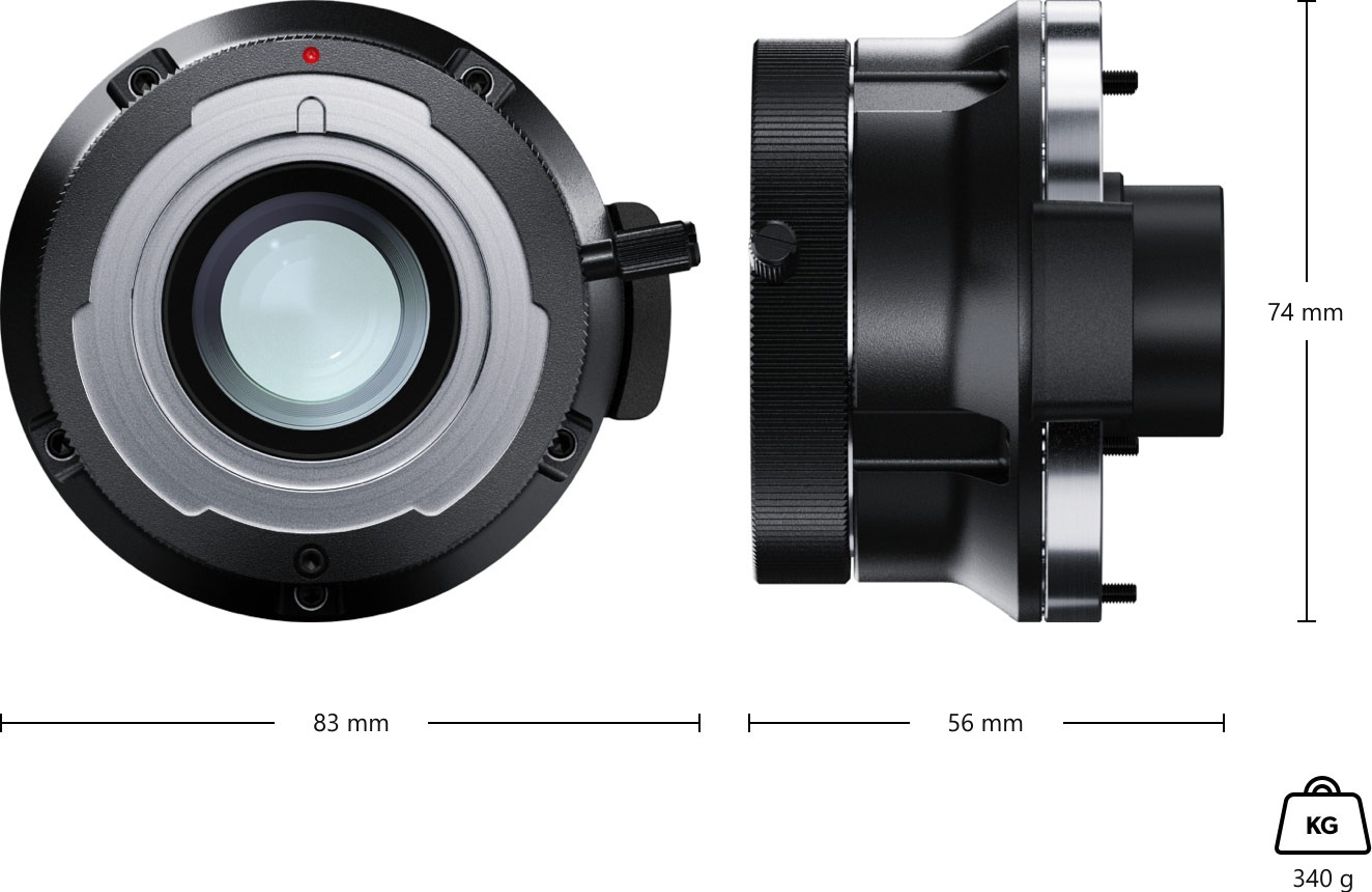 Blackmagic Design URSA Mini Pro B4 Mount – Méretek és tömeg