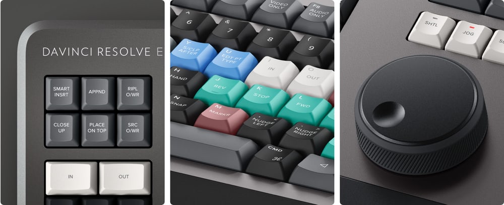 DaVinci Resolve Editor Keyboard – Fém ház és strapabíró billentyűk