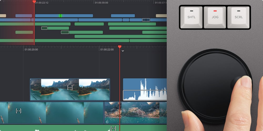 DaVinci Resolve Editor Keyboard – Keresőtárcsa elektronikus kuplunggal