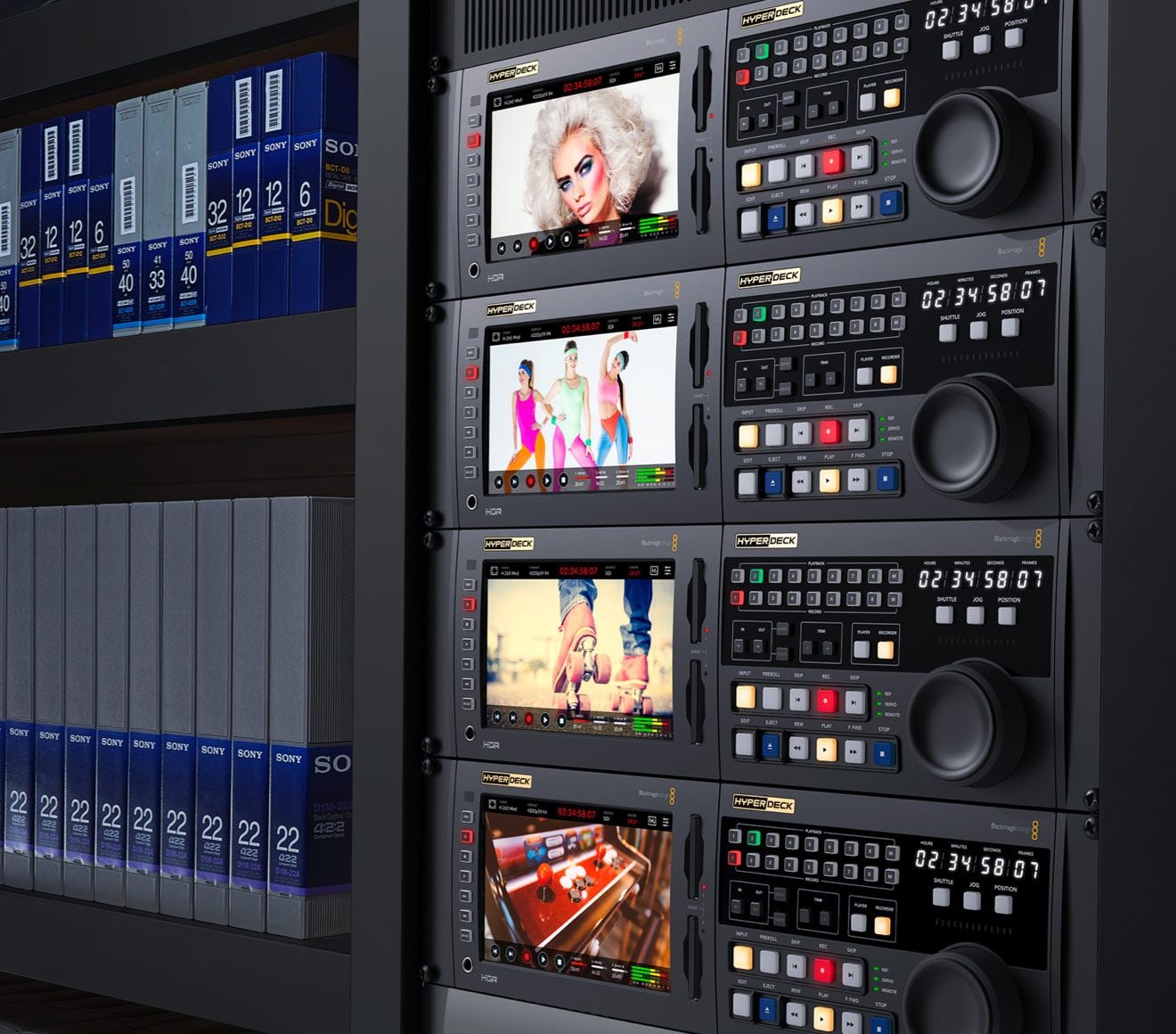 HyperDeck Extreme Rack Kit – Rögzítő vezérléssel vagy két rögzítő
