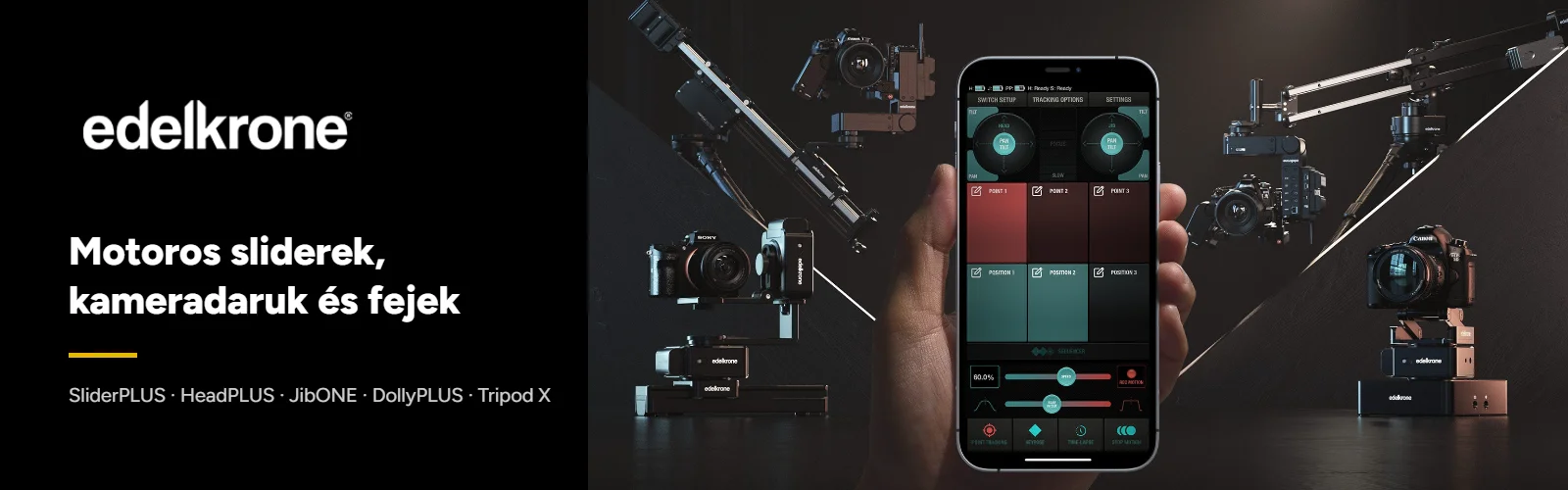 edelkrone – motoros sliderek, kameradaruk és fejek