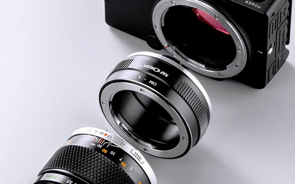 Olympus OM objektívek L-Mount vázon