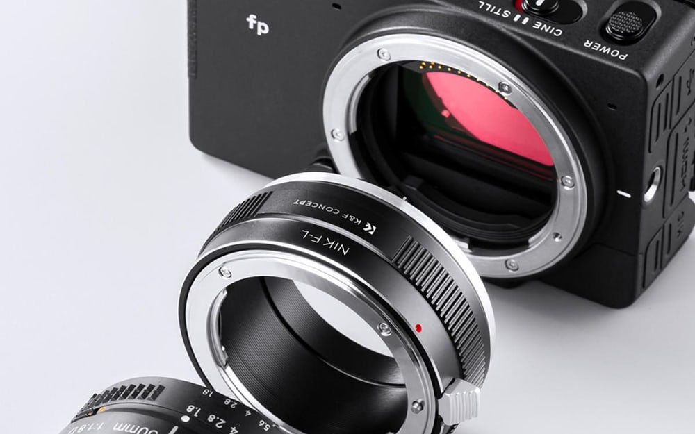 Nikon F objektívek L-Mount vázon