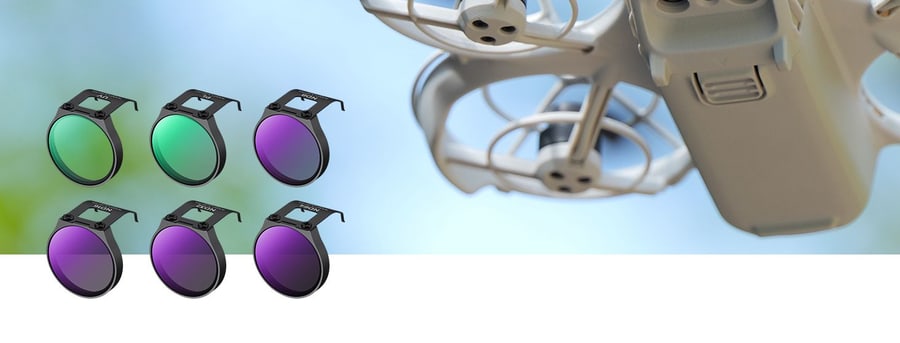 K&F Concept 6 részes szűrőkészlet UV + CPL + ND8 + ND16 + ND32 + ND64 DJI NEO drónhoz