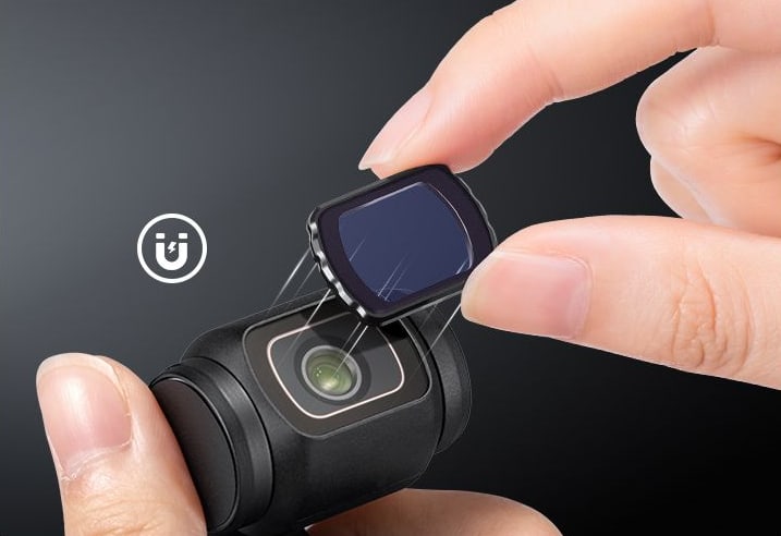 K&F Concept 4 részes mágneses szűrőkészlet ND4 + ND8 + ND16 + ND32 DJI Osmo Pocket 3 kamerához