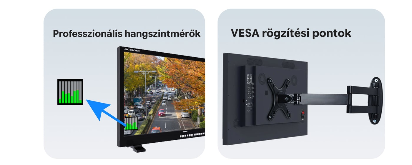 Hang, rögzítés és mérőeszközök
