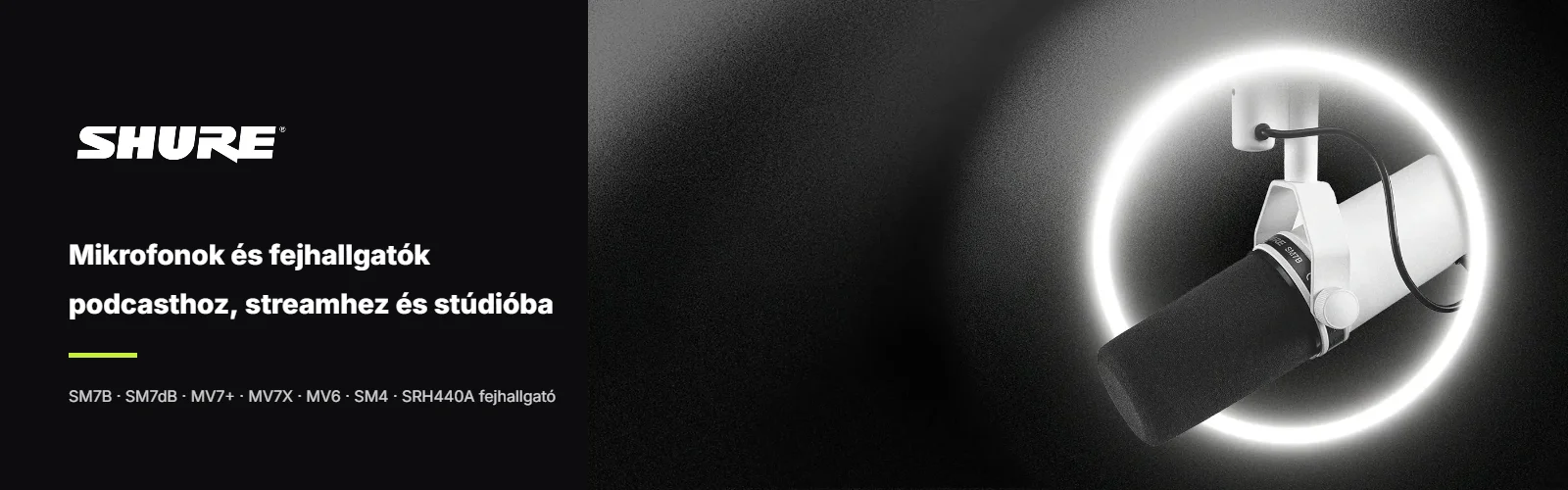 Shure – mikrofonok és fejhallgatók podcasthoz, streamhez és stúdióba