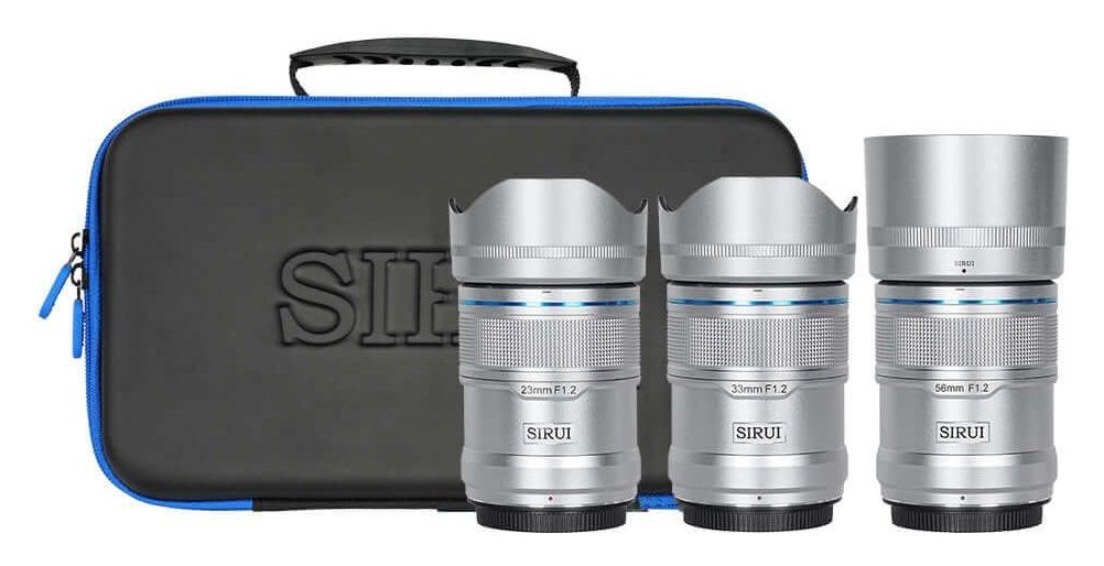 Sirui Sniper 23/33/56mm F1,2 APS-C AF 3 objektíves szett, Nikon Z, ezüst