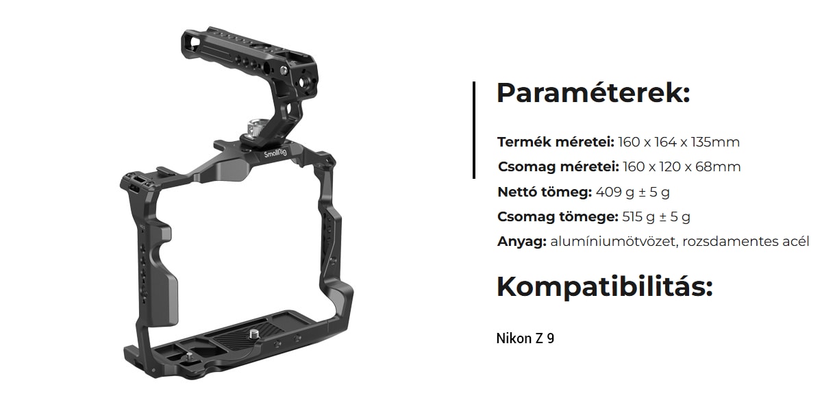 SmallRig Cage Kit pro Nikon Z 9 3738
