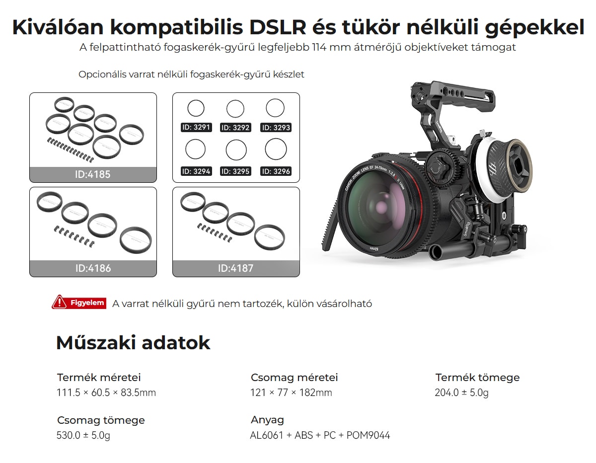 SmallRig mini Follow Focus F40 3010C