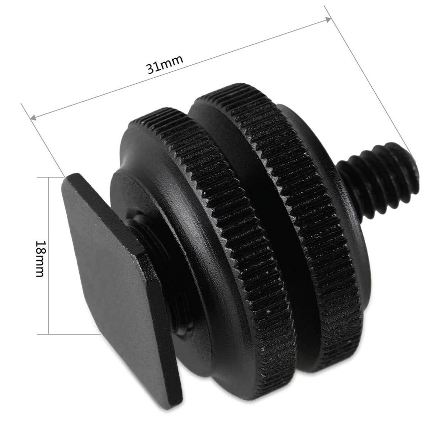 Cold Shoe adapter 3/8″ - 1/4″ menettel (2db csomag)