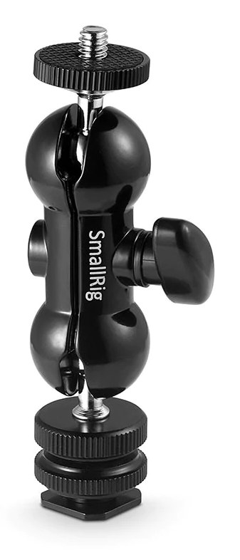 Cool-Ballhead-V1 Multi-function Double BallHead w/ shoe mount & 1/4″ screw