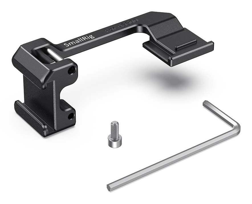 Left-Side Shoe Mount Relocation Plate for Sony a6600 Camera