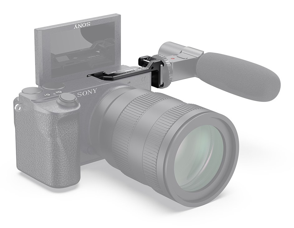 Left-Side Shoe Mount Relocation Plate for Sony a6600 Camera