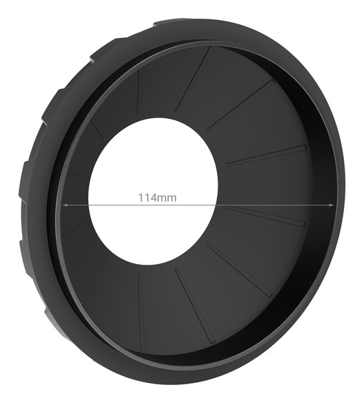 szilikon fánk 114 mm-es hátsó nyílással matte box-hoz.