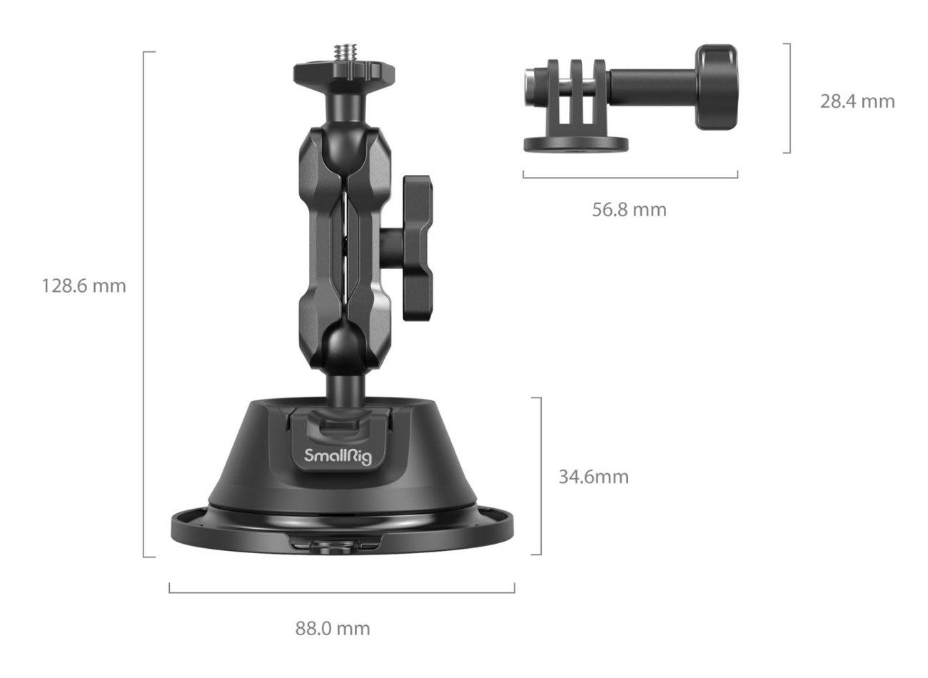 Portable Suction Cup Mount Support for Action Cameras SC-1K