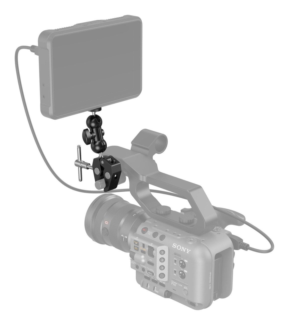 Crab-Shaped Super Clamp with Ballhead Magic Arm
