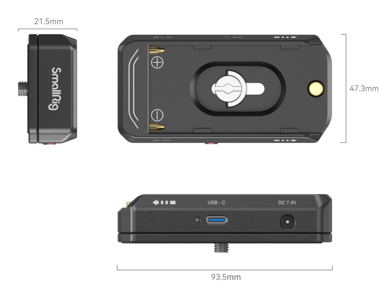 NP-F Battery Adapter Mount Plate Kit with NP-FZ100 Dummy Battery Power Cable (Advanced Edit