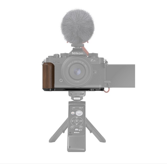 Wooden L-Shape Grip for Nikon Z fc (Black)