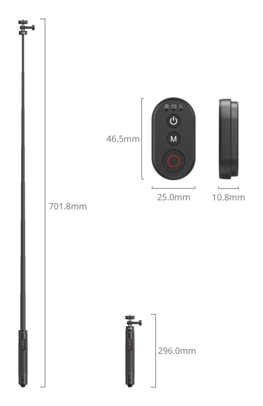Selfie Tripod for Action Cameras & Phones
