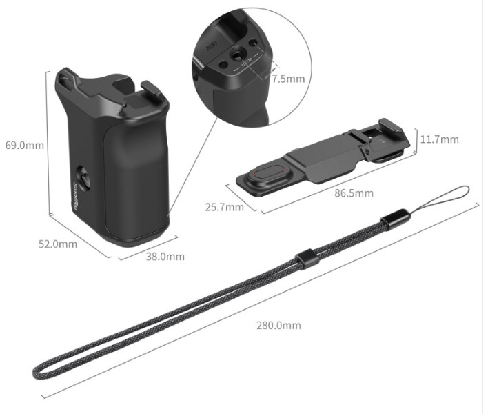 Handle for SmallRig Cages (ID 5888, 5887) for DJI Osmo Action 6