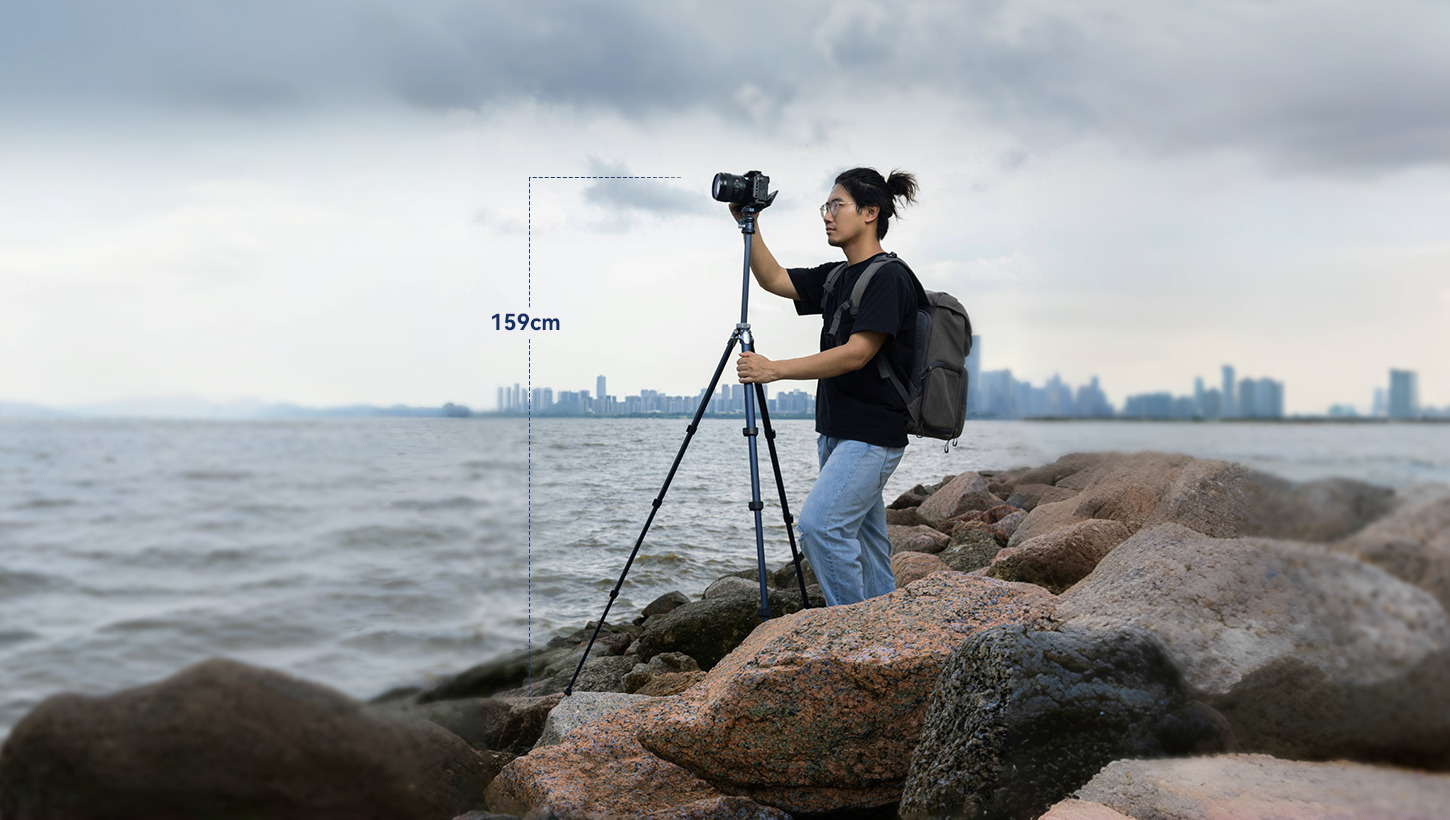Category/Tripods/Photo Tripods Travel Tripod AP-02 | Compact, 8kg Load | SmallRig-SKU:4222B/Material(s):Aluminum Alloy/Tripod Load Capacity:15kg/Head Load Capacity:8kg/Working Height:75.0 - 159.0cm/Net
