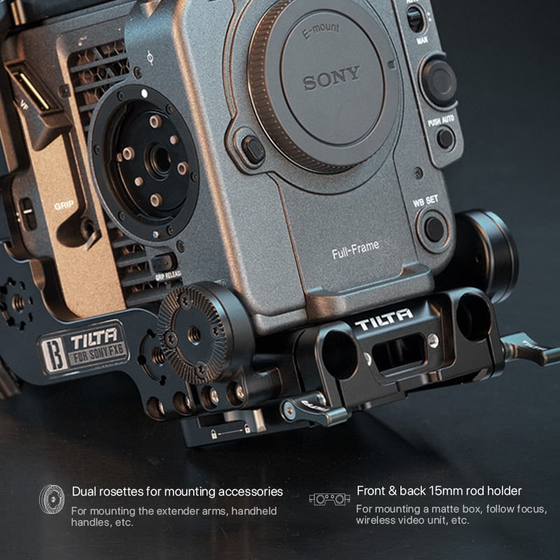 Alaplemez ARRI rozettákkal és 15 mm-es rudakkal