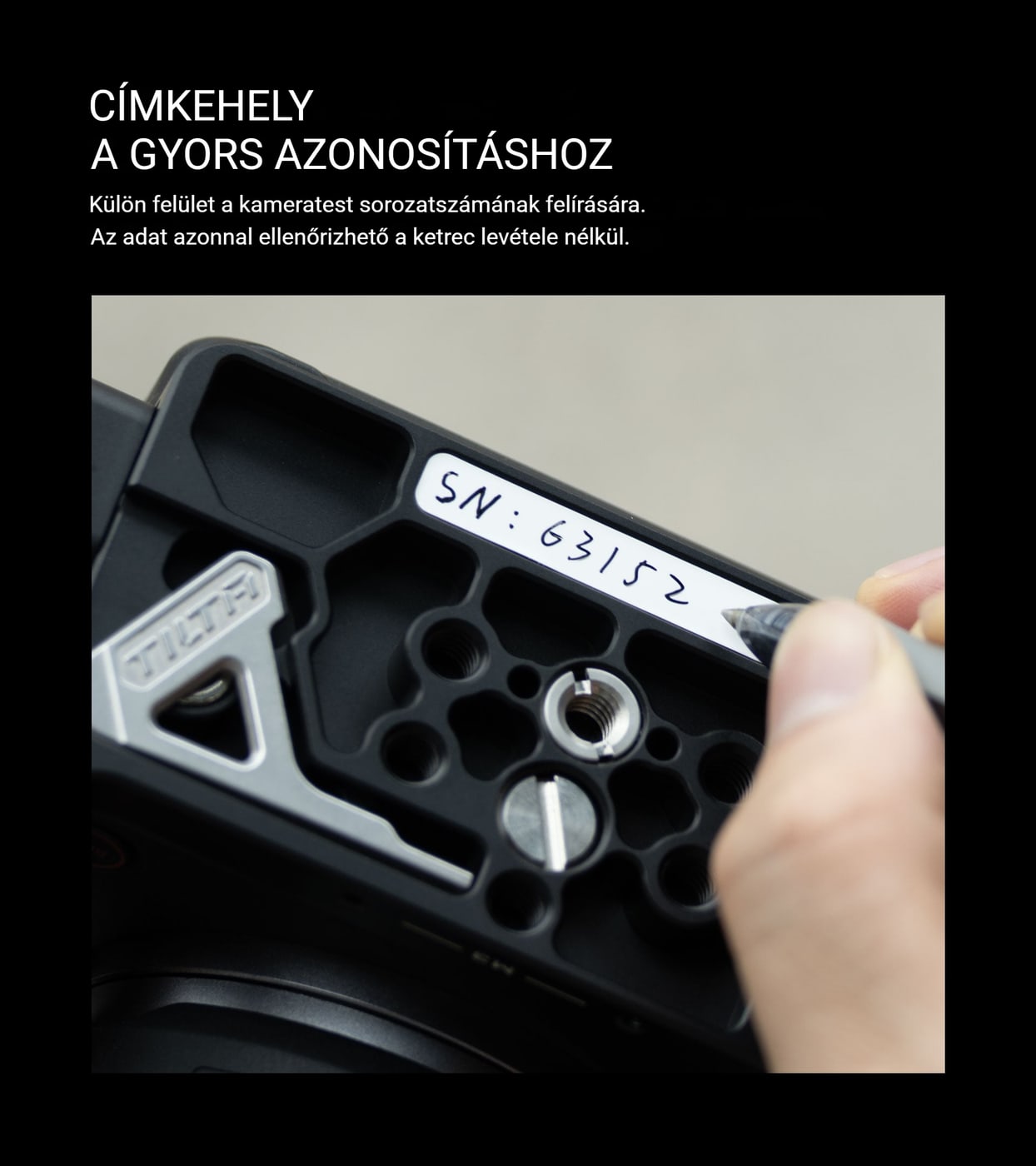 Címkehely a sorozatszámnak
