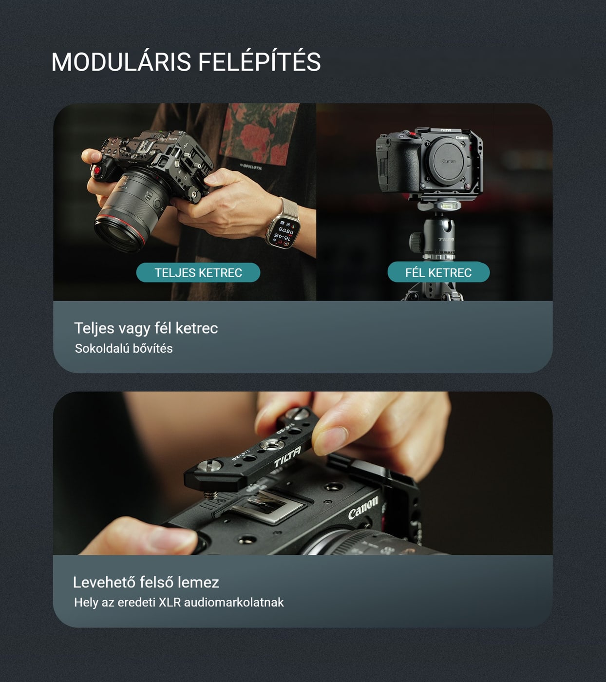 Moduláris felépítés: teljes vagy fél ketrec