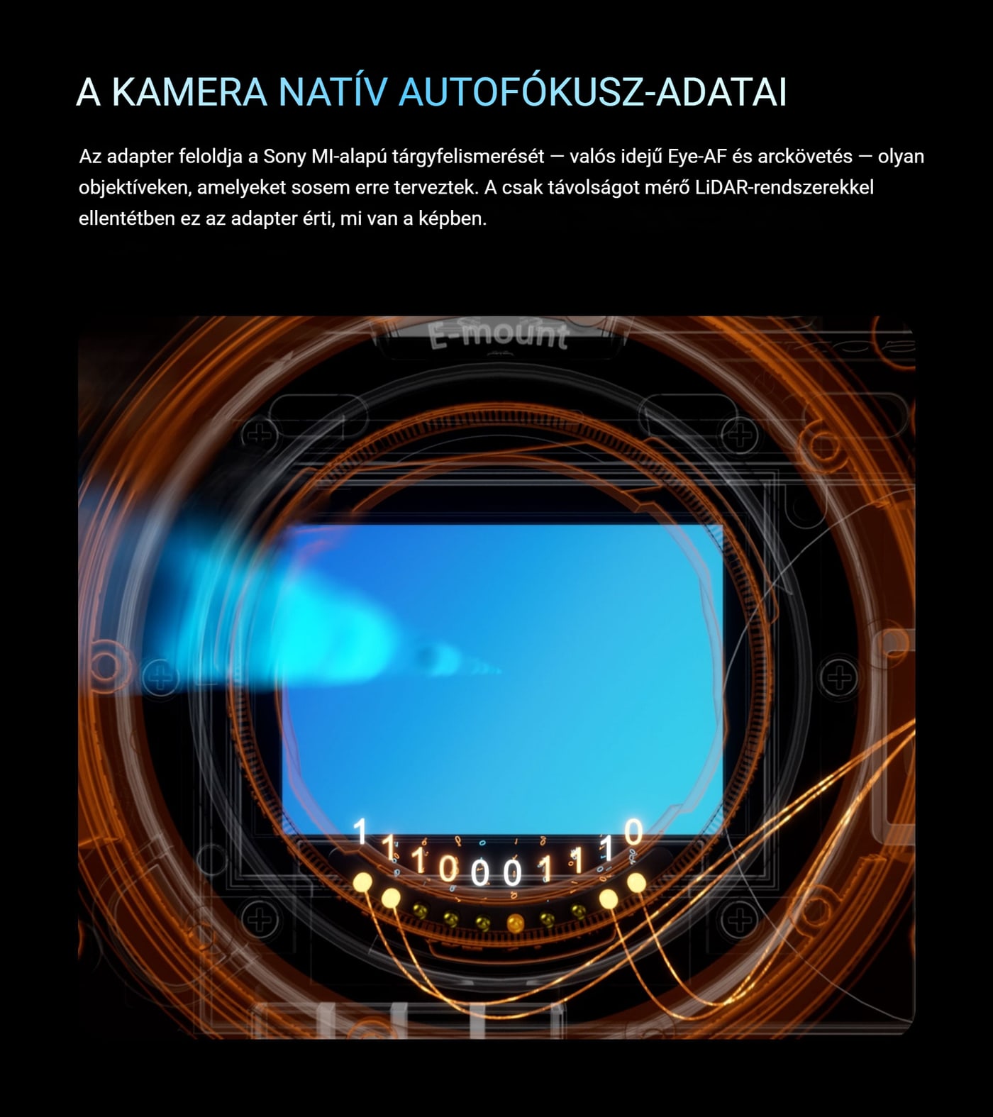 A kamera natív autofókusz-adatai