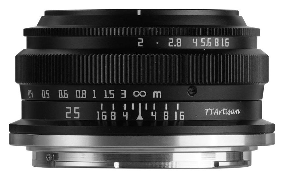 TTArtisan APS-C 25mm F2 – F2–F16 rekesz 7 lamellával