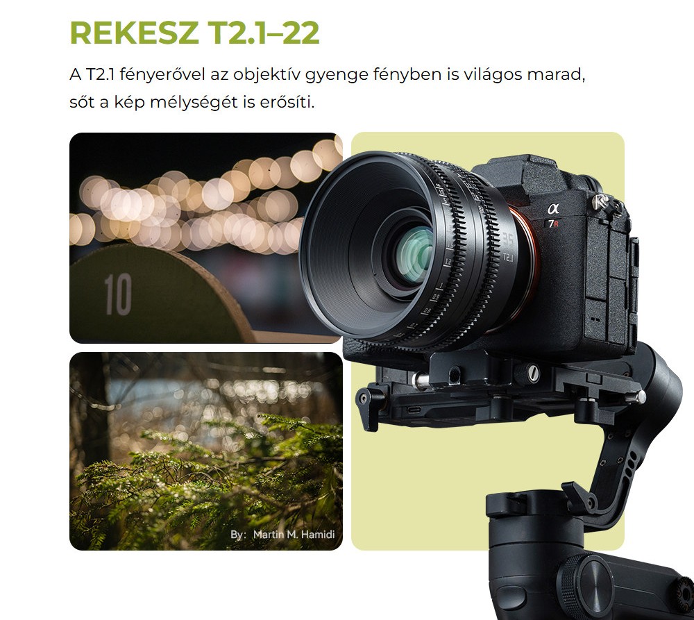 TTArtisan Cine 35mm T2.1 – T2,1 – T22 rekesz