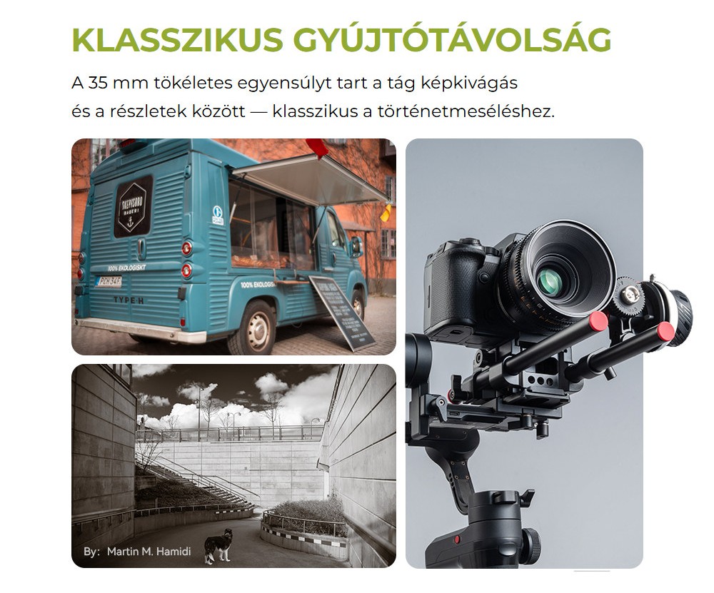 TTArtisan Cine 35mm T2.1 – Klasszikus 35 mm-es gyújtótávolság