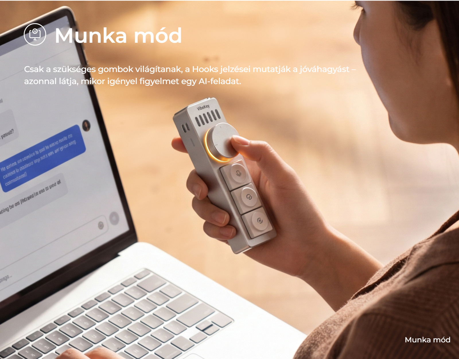 Ulanzi AU05 Vibe Key – Pracovní režim