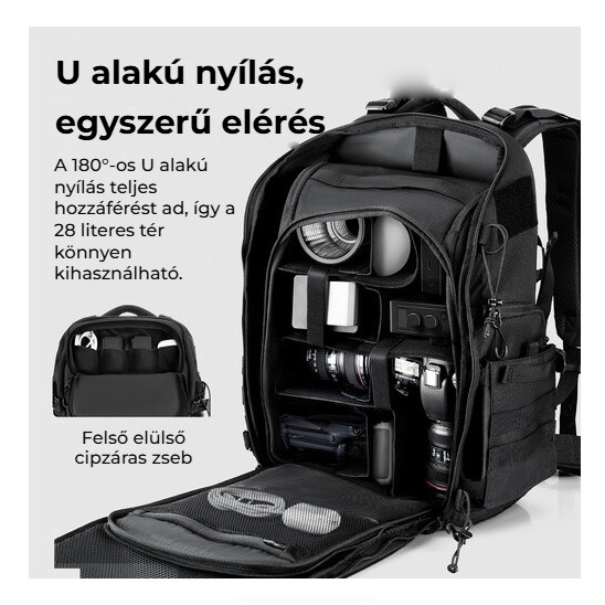Ulanzi BC007 Tactical Camera Backpack 28L – Clamshell a boční přístup
